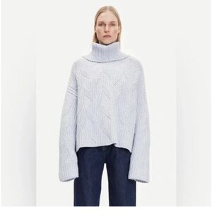 SAMSOE SAMSOE Kei Turtleneck Gray Dawn Cowl Neck Sweater